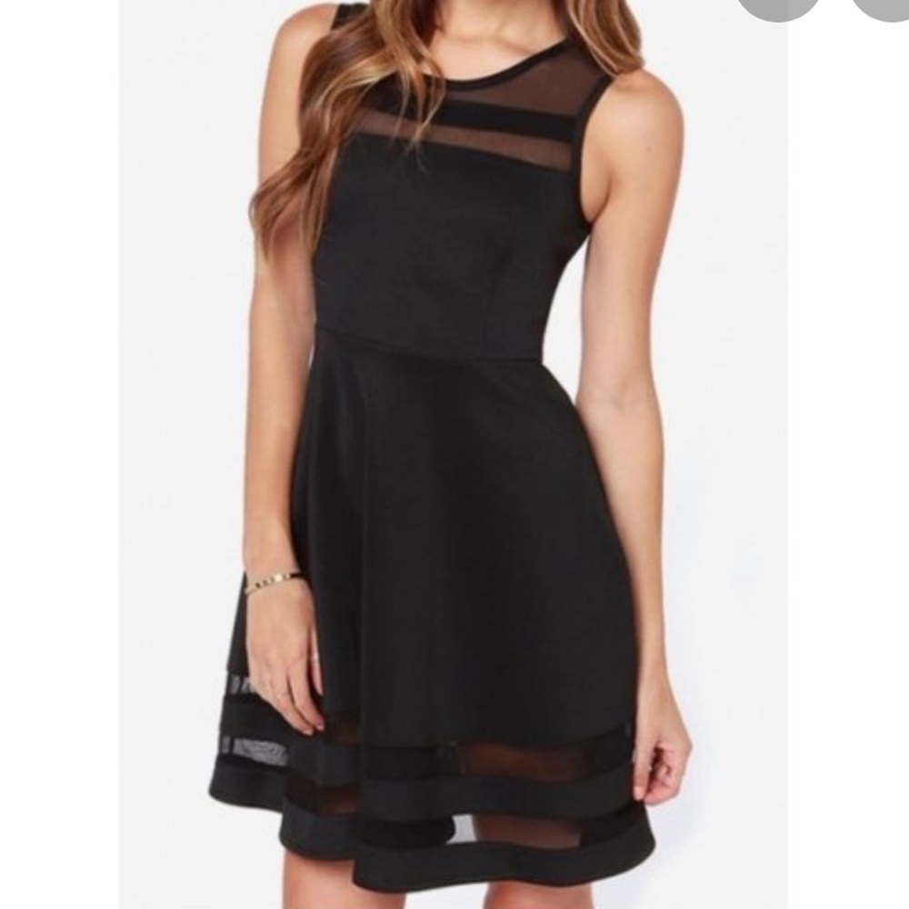 LULUS MESH PANEL DRESS